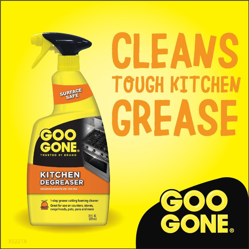 Goo Gone Kitchen Degreaser - Removes Kitchen Grease, Grime And Baked-On Food - 28 Fl. Oz Goo Gone Kitchen Degreaser - Removes Kitchen Grease, Grime And Baked-On Food - 28 Fl. Oz