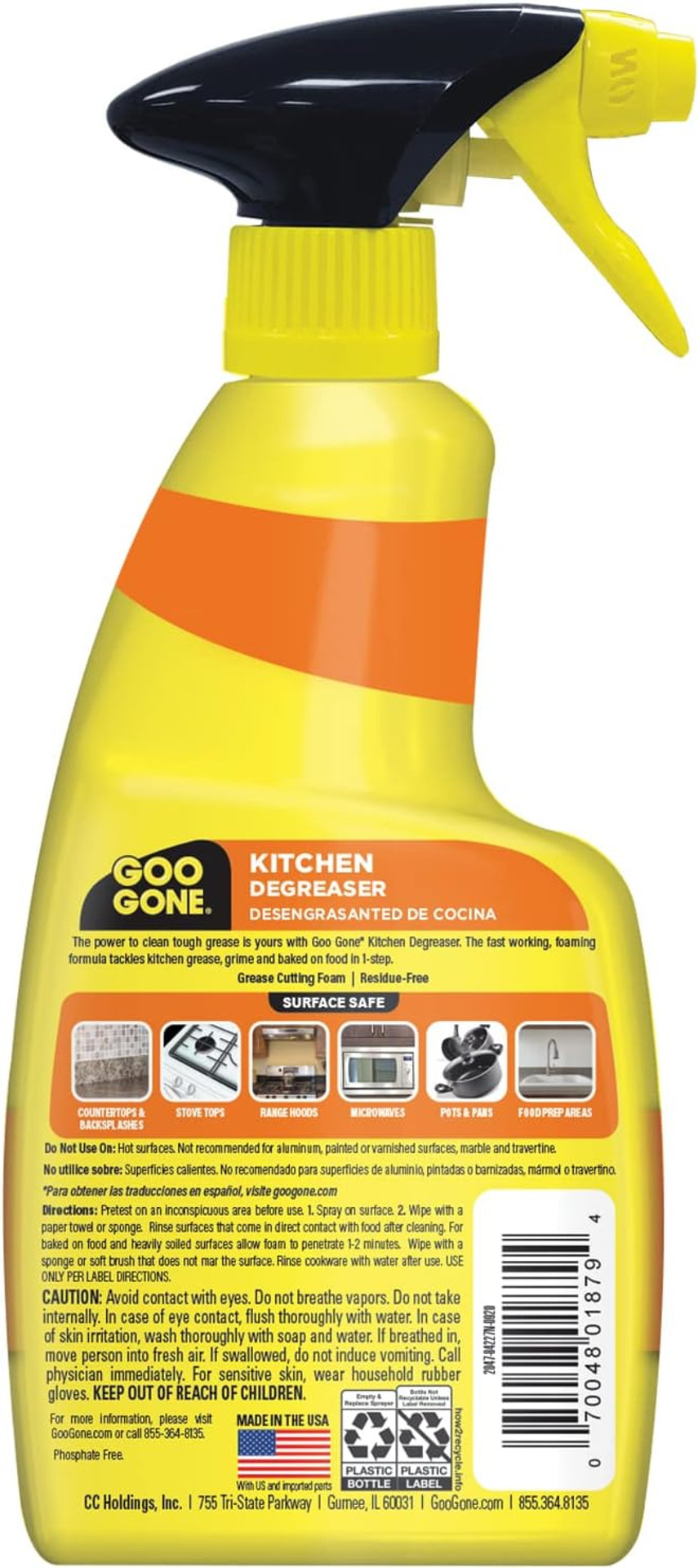 Goo Gone Kitchen Degreaser - Removes Kitchen Grease, Grime And Baked-On Food - 28 Fl. Oz