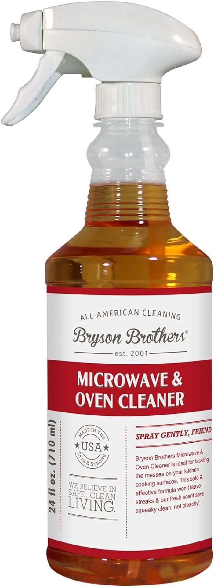 24 Fl Oz Microwave And Oven Cleaner - Non-Toxic Formula Cleans And Degreases All Oven Types And Bbq Grills