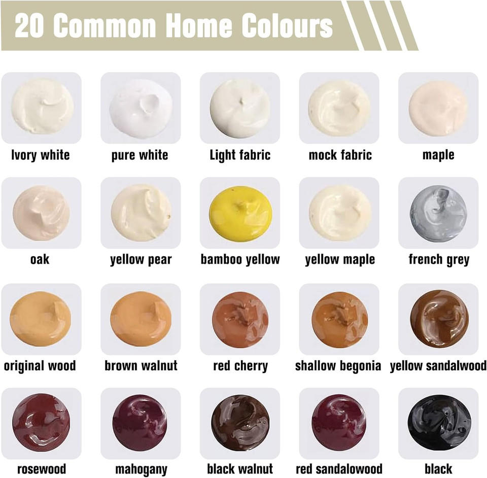 Chukchi Wood Furniture Repair Kit, 28 Piece Set Wood Filler Repair Kit Furniture Scratch Hole Restorer With Scraper, Brushes, Palette For Repairing Floors, Desks, Cabinets Covering Stains Chukchi Wood Furniture Repair Kit, 28 Piece Set Wood Filler Repair Kit Furniture Scratch Hole Restorer With Scraper, Brushes, Palette For Repairing Floors, Desks, Cabinets Covering Stains