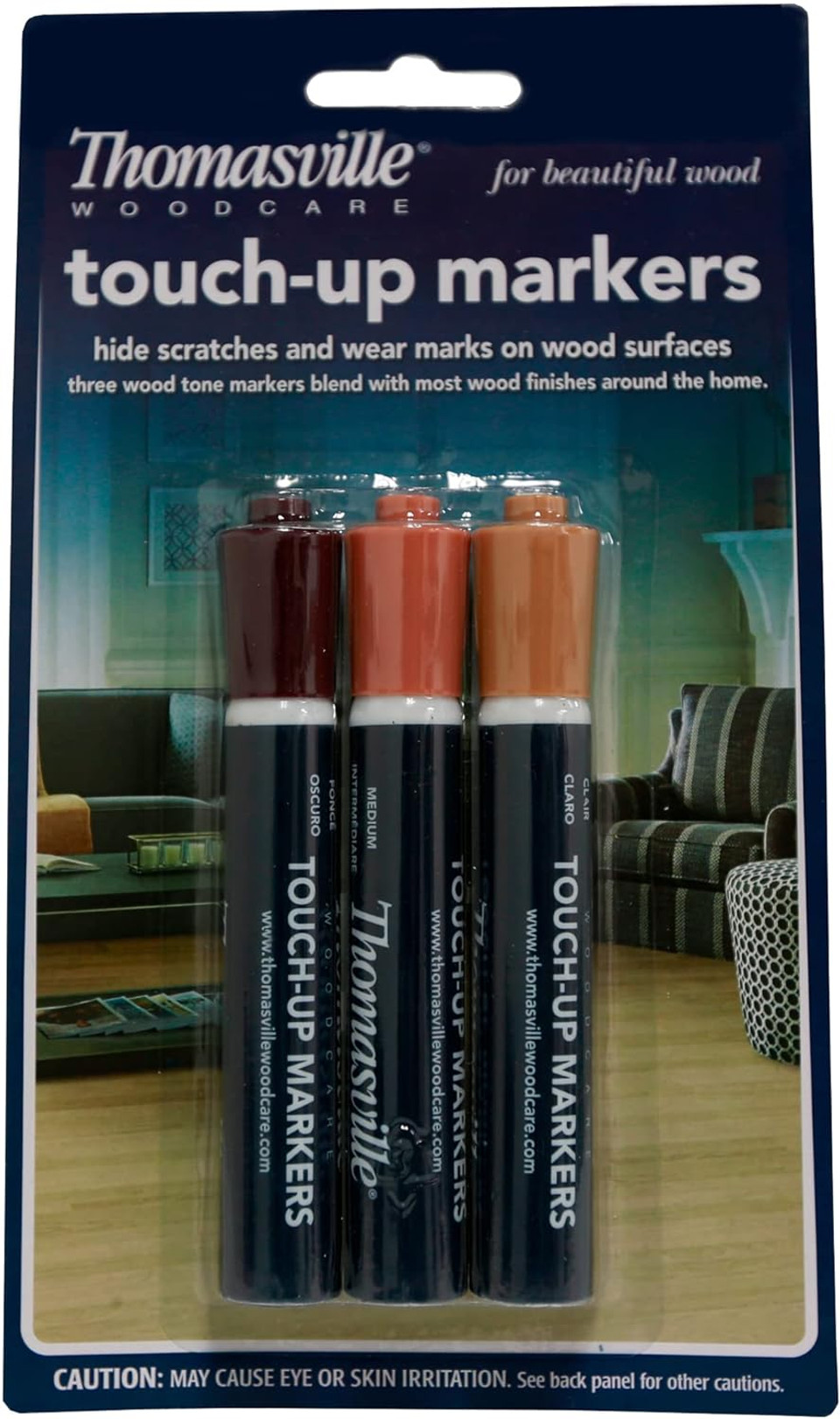 Thomasville Touch-Up Markers - Furniture Scratch Repair Pens, Brown, 3 Pack