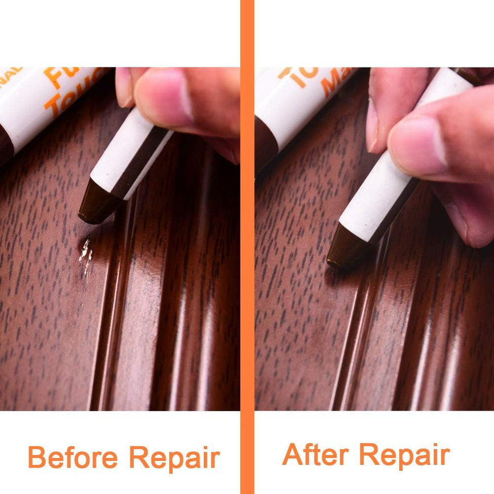 Nadamoo Furniture Markers Touch Up, Wood Furniture Repair Kit, Wood Scratch Repair Pen For Stains Scratches Hardwood Floors Tables, Set Of 17