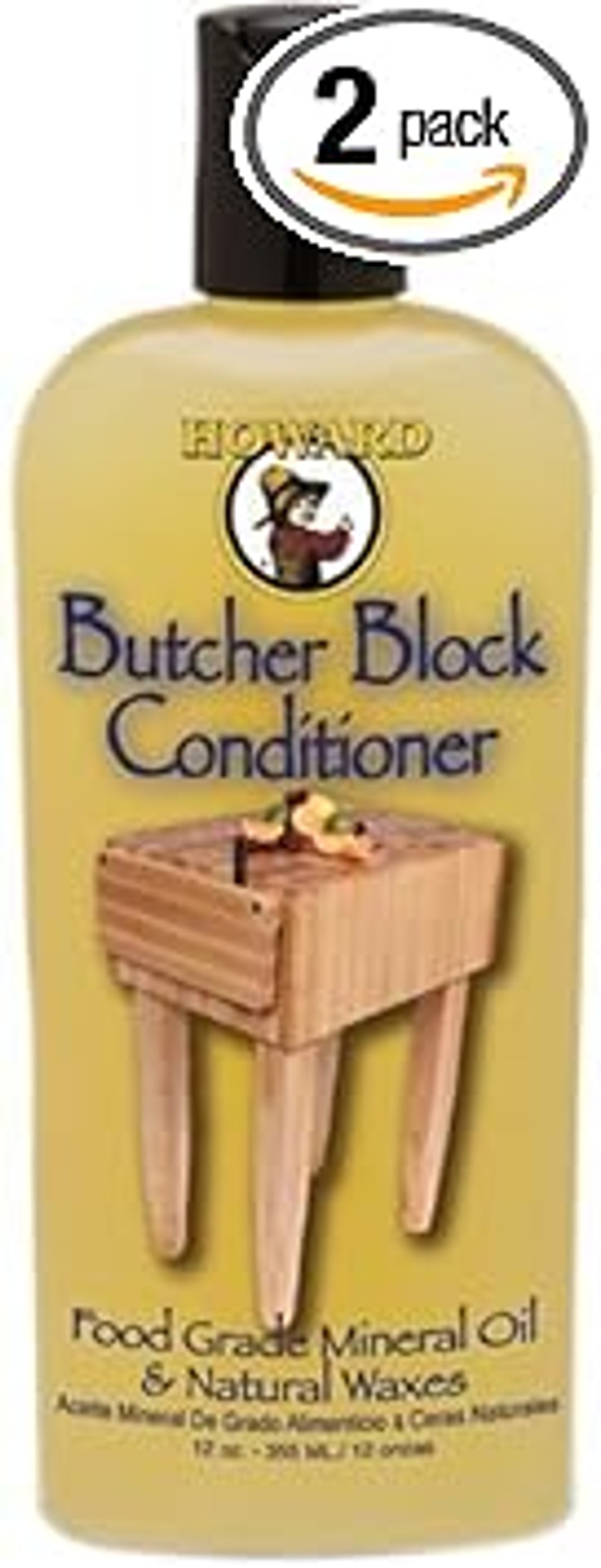 Howard Bbc012 Butcher Block Conditioners (2 Pack, 12 Oz)