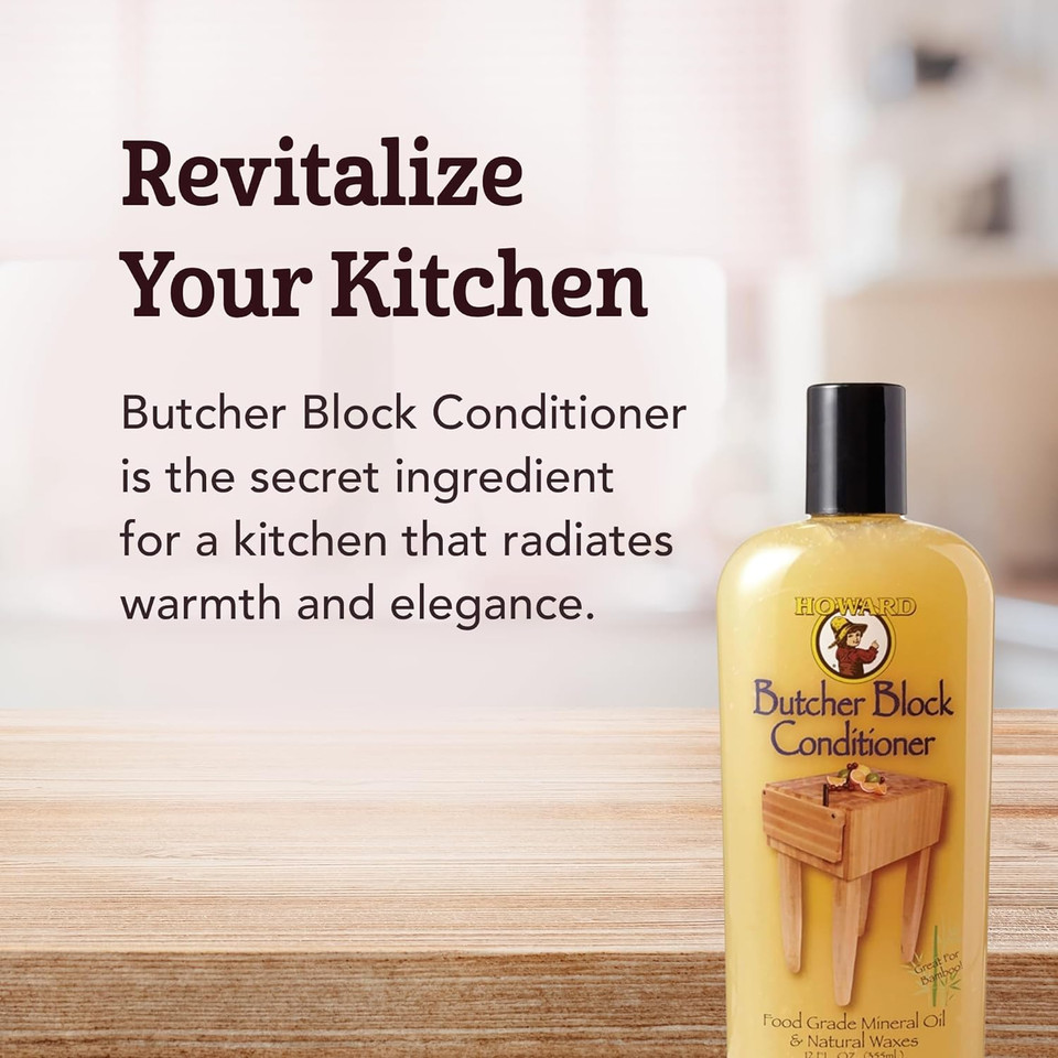 Black Swan Distributors - Howard Butcher Block Conditioner (12 Oz) & Non-Abrasive Microfiber Cleaning Cloth (15X15 In) - Beeswax, Carnauba Wax & Mineral Oil - For All Food-Safe Wooden Surfaces Black Swan Distributors - Howard Butcher Block Conditioner (12 Oz) & Non-Abrasive Microfiber Cleaning Cloth (15X15 In) - Beeswax, Carnauba Wax & Mineral Oil - For All Food-Safe Wooden Surfaces