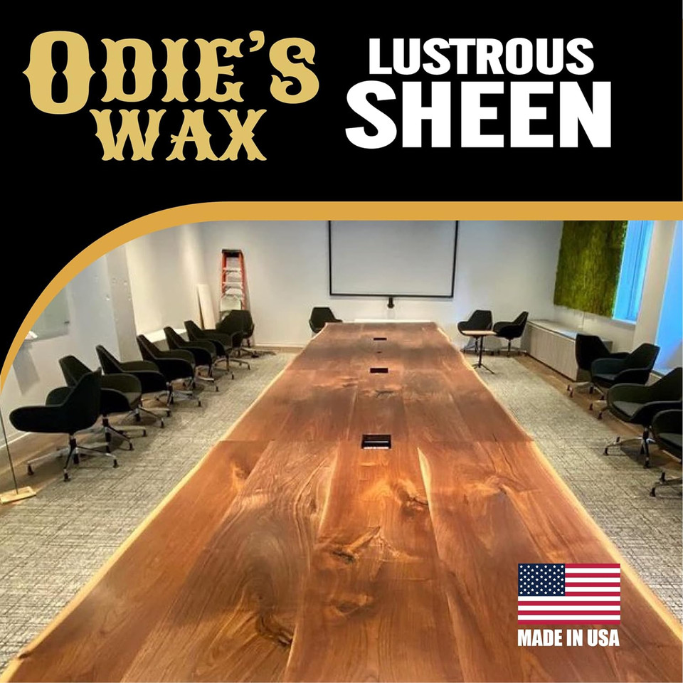 Odie'S Wax Super Hard Wax For Wood Works With Odie'S Oil Odie'S Super Duper Oil And Odie'S Wood Butter For Extra Lustrous Sheen Protection And Durability 9 Ounce Glass Jar