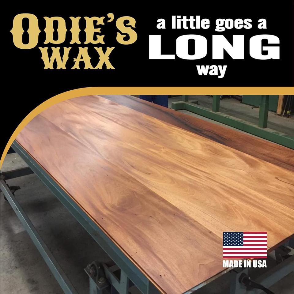 Odie'S Wax Super Hard Wax For Wood Works With Odie'S Oil Odie'S Super Duper Oil And Odie'S Wood Butter For Extra Lustrous Sheen Protection And Durability 9 Ounce Glass Jar