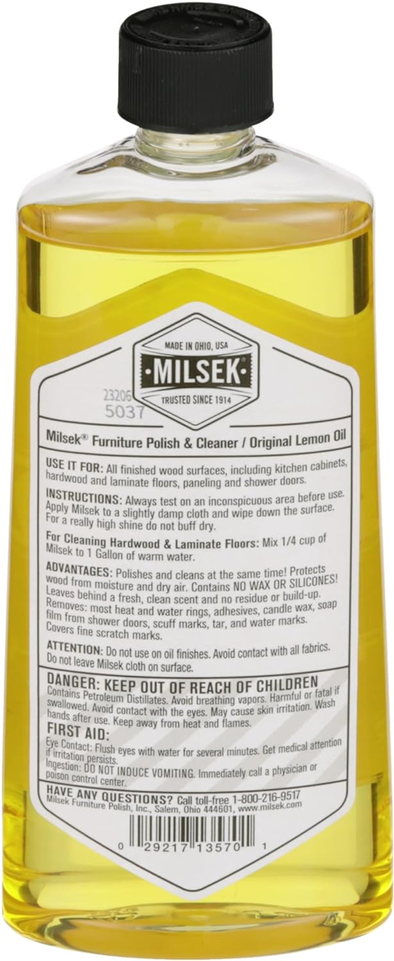 Milsek Furniture Polish And Multipurpose Cleaner Compatible With All Wooden Surfaces, Wick, Rattan,And Shower Door, Original Lemon Oil, 12 Fl Oz (4 Pack), Yellow, 48 Milsek Furniture Polish And Multipurpose Cleaner Compatible With All Wooden Surfaces, Wick, Rattan,And Shower Door, Original Lemon Oil, 12 Fl Oz (4 Pack), Yellow, 48