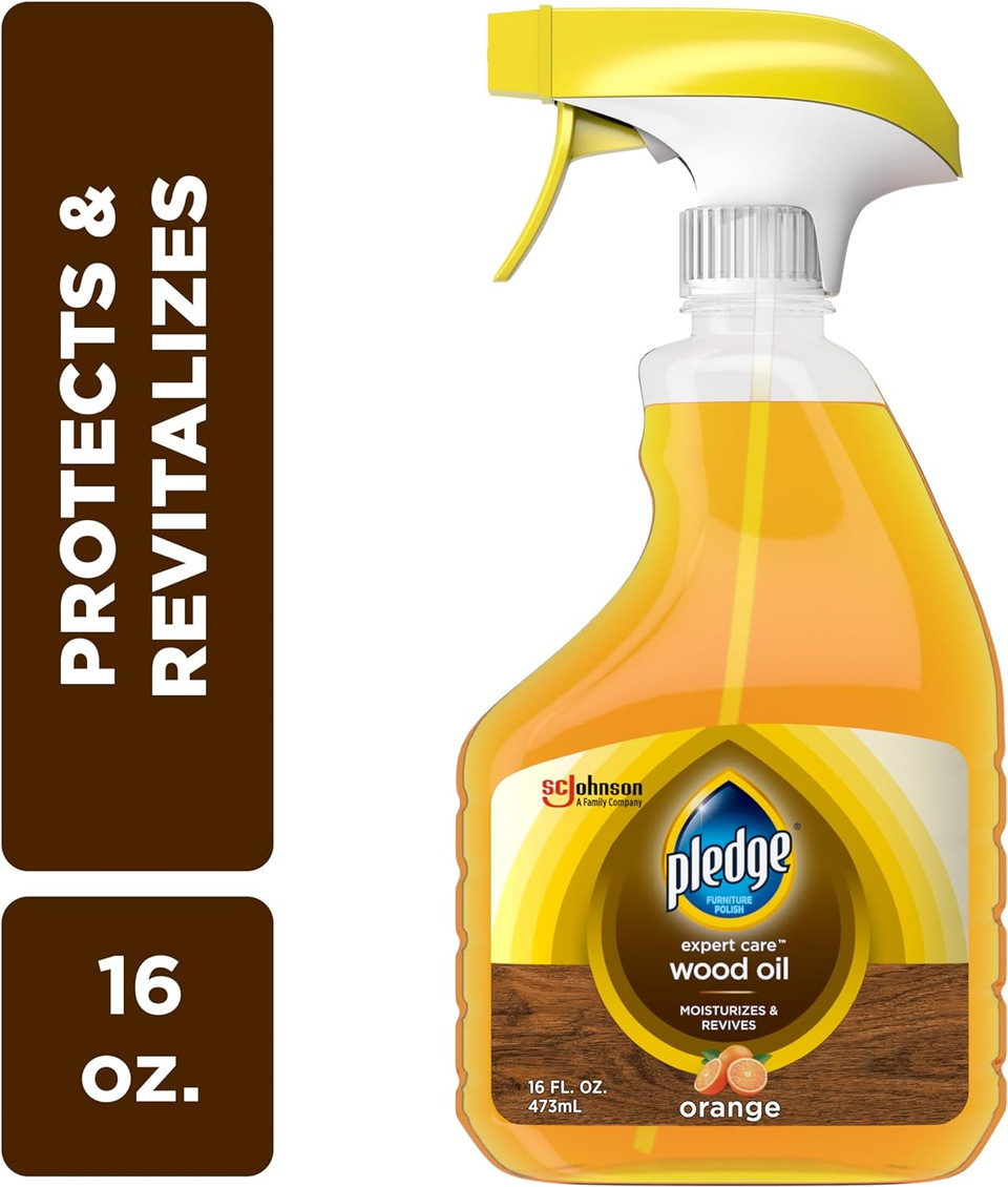 Pledge Wood Oil, Expert Care, Trigger, Orange Scent, 16 Oz. (Pack Of 4) Pledge Wood Oil, Expert Care, Trigger, Orange Scent, 16 Oz. (Pack Of 4)