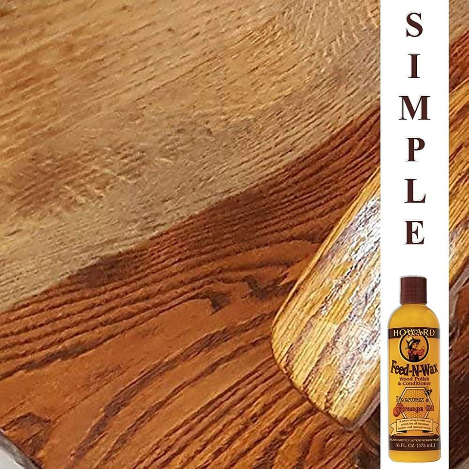 Howard Feed-N-Wax Wood Polish + Daley Mint Cloth | Wooden Furniture Polish And Conditioner Kit - Fw0016, 16Oz Howard Feed-N-Wax Wood Polish + Daley Mint Cloth | Wooden Furniture Polish And Conditioner Kit - Fw0016, 16Oz