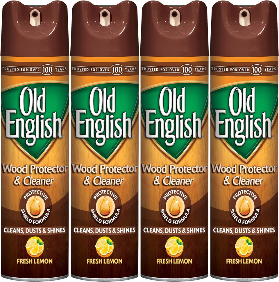 Old English Furniture Polish, Lemon 12.5 oz Can (Pack of 4)