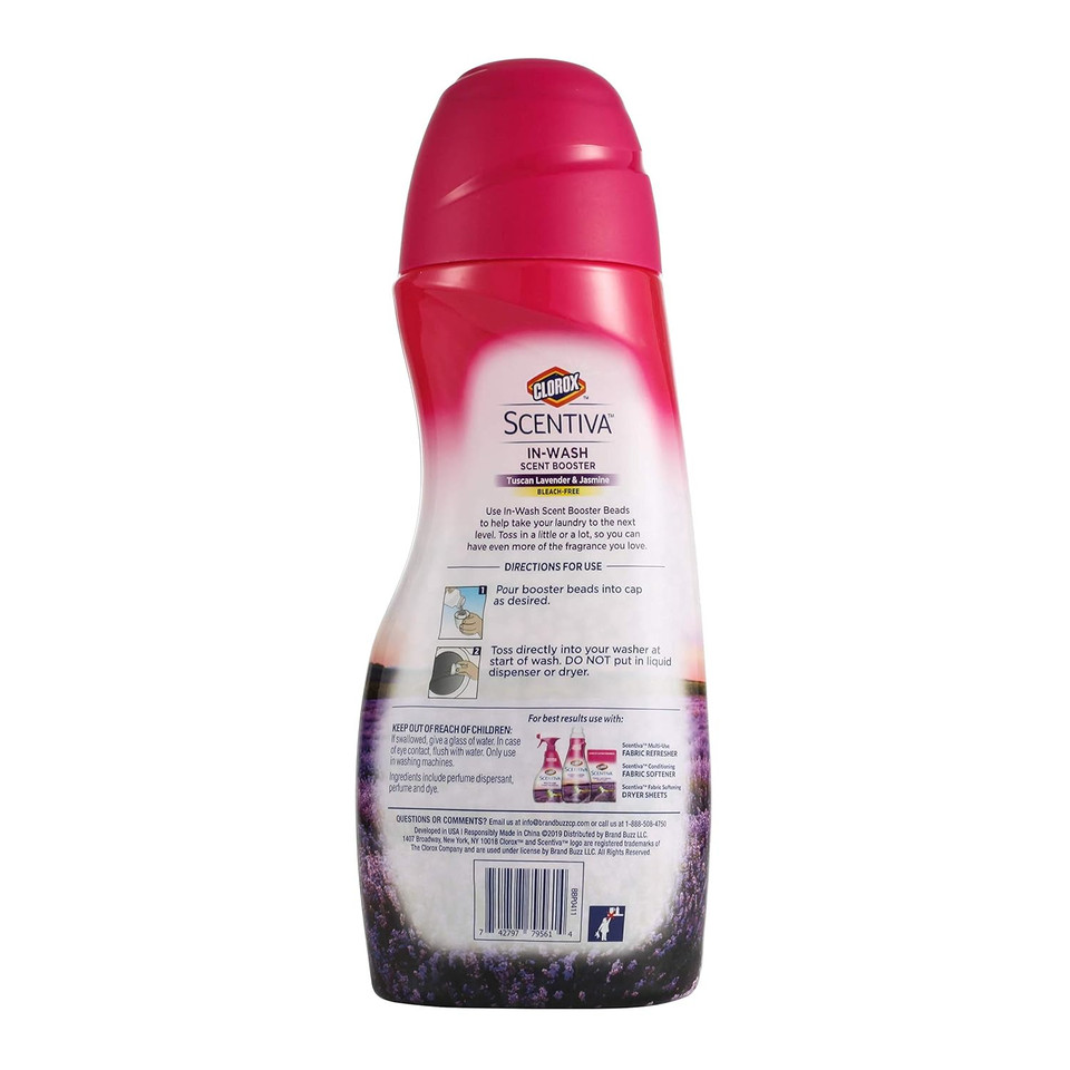 Clorox-Bb0411 Scentiva Scent Booster Beads Laundry Freshener| Beautiful And Fresh Tuscan Lavender & Jasmine Scent | Easy To Use Laundry Beads Scent Booster | 9.7 Oz