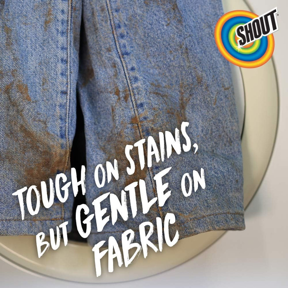 Shout Advanced Laundry Stain Remover Gel, Breaks Down 100+ Types Of Tough Stains - 22Oz Spray