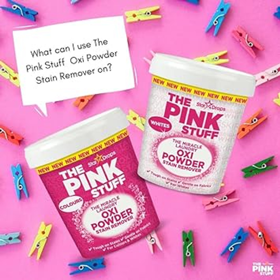 Stardrops The Pink Stuff Miracle Laundry Oxi Powder Stain Remover For Colours, 1Kg Stardrops The Pink Stuff Miracle Laundry Oxi Powder Stain Remover For Colours, 1Kg