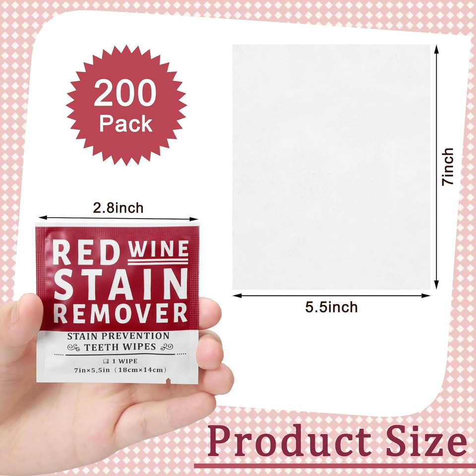 Loopeer 200 Pack Red Wine Stain Remover Wipes Stain Prevention Teeth Wipes Wine Wipes For Teeth Stain Wipes Prevent Wine Stained Lips And Tooth Loopeer 200 Pack Red Wine Stain Remover Wipes Stain Prevention Teeth Wipes Wine Wipes For Teeth Stain Wipes Prevent Wine Stained Lips And Tooth