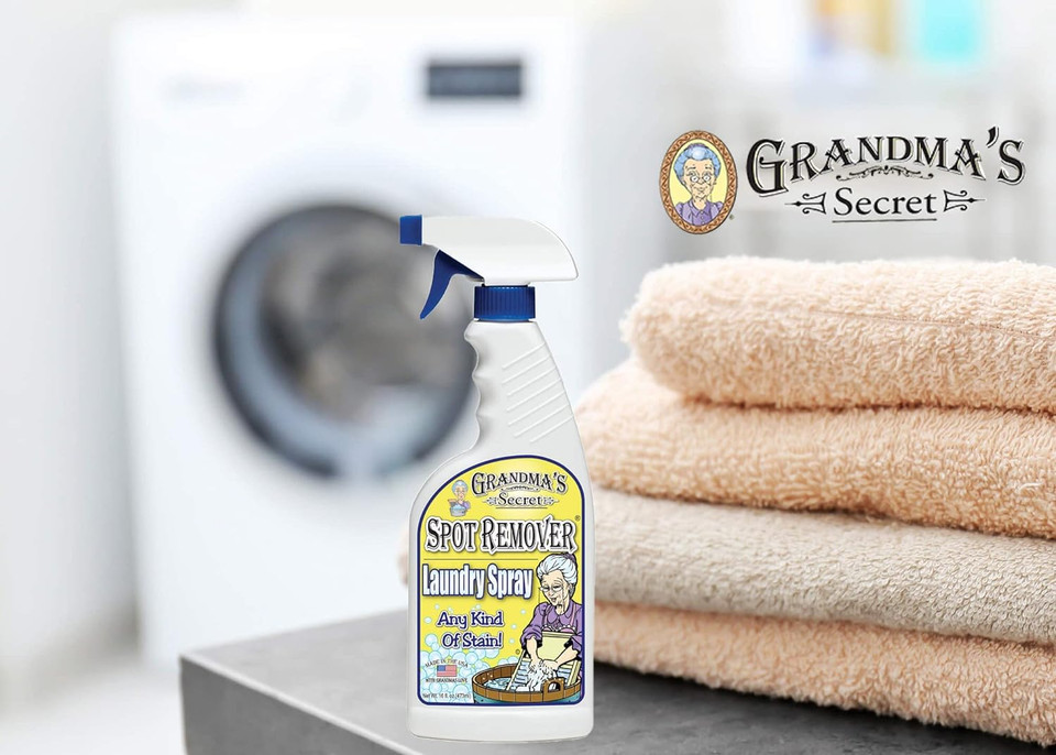Grandma'S Secret Spot Remover Laundry Spray - Chlorine, Bleach And Toxin-Free Fabric Stain Remover For Clothes - Removes Oil, Paint, Blood And Pet Stains - 16 Oz, 2 Pack