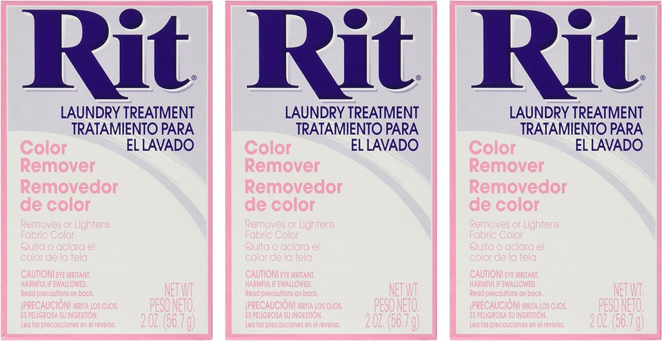 Rit Dye Laundry Treatment Color Remover Powder, 2 Oz, 3-Pack