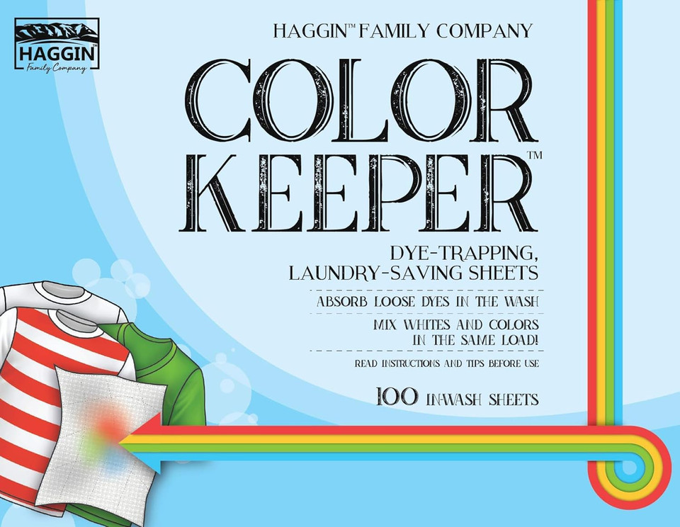 Haggin Color Keeper Dye-Trapping Laundry-Saving Sheets, 100Ct Value Pack, Fragrance Free