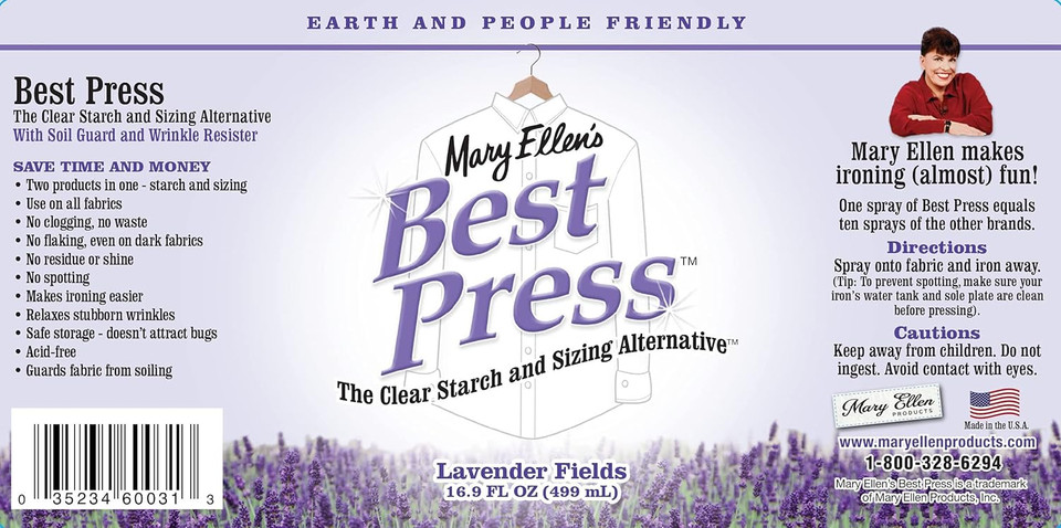 Mary Ellen Products Alt 16 Oz Starch Alternative, 16.9 Fl Oz (Pack Of 1), Lavender Fields Mary Ellen Products Alt 16 Oz Starch Alternative, 16.9 Fl Oz (Pack Of 1), Lavender Fields
