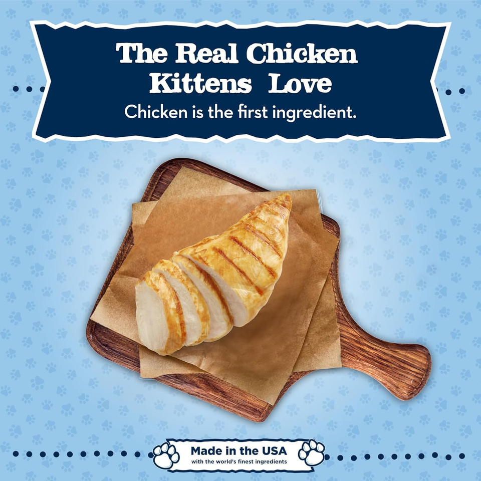 Blue Buffalo Baby Blue Natural Grain-Free Wet Food For Kittens, Healthy Growth Formula With Dha, High-Protein Chickwn Patã£Â©, 3 Oz. Can