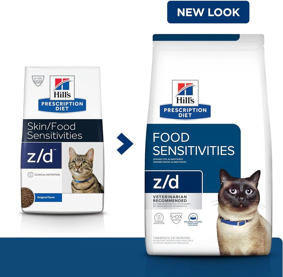 Hill'S Prescription Diet Z/D Skin/Food Sensitivities Dry Cat Food, Veterinary Diet, 8.5 Lb. Bag Hill'S Prescription Diet Z/D Skin/Food Sensitivities Dry Cat Food, Veterinary Diet, 8.5 Lb. Bag