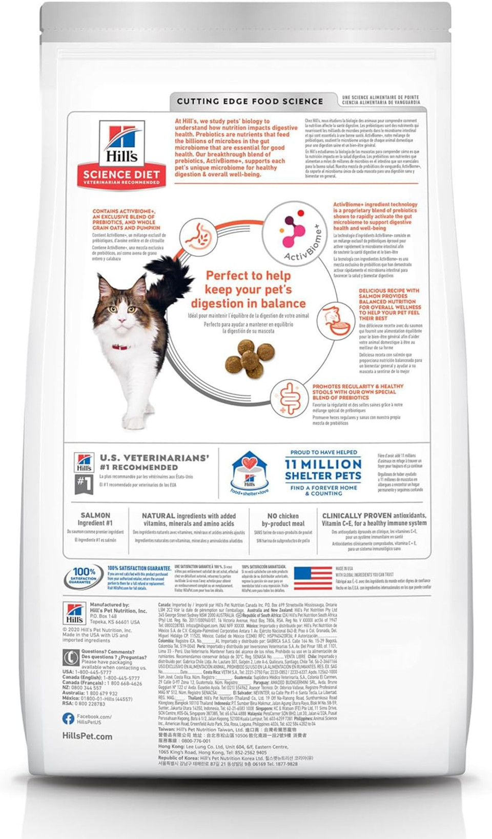 Hill'S Science Diet Perfect Digestion, Adult 1-6, Digestive Support, Dry Cat Food, Salmon, Brown Rice, & Whole Oats, 3.5 Lb Bag Hill'S Science Diet Perfect Digestion, Adult 1-6, Digestive Support, Dry Cat Food, Salmon, Brown Rice, & Whole Oats, 3.5 Lb Bag