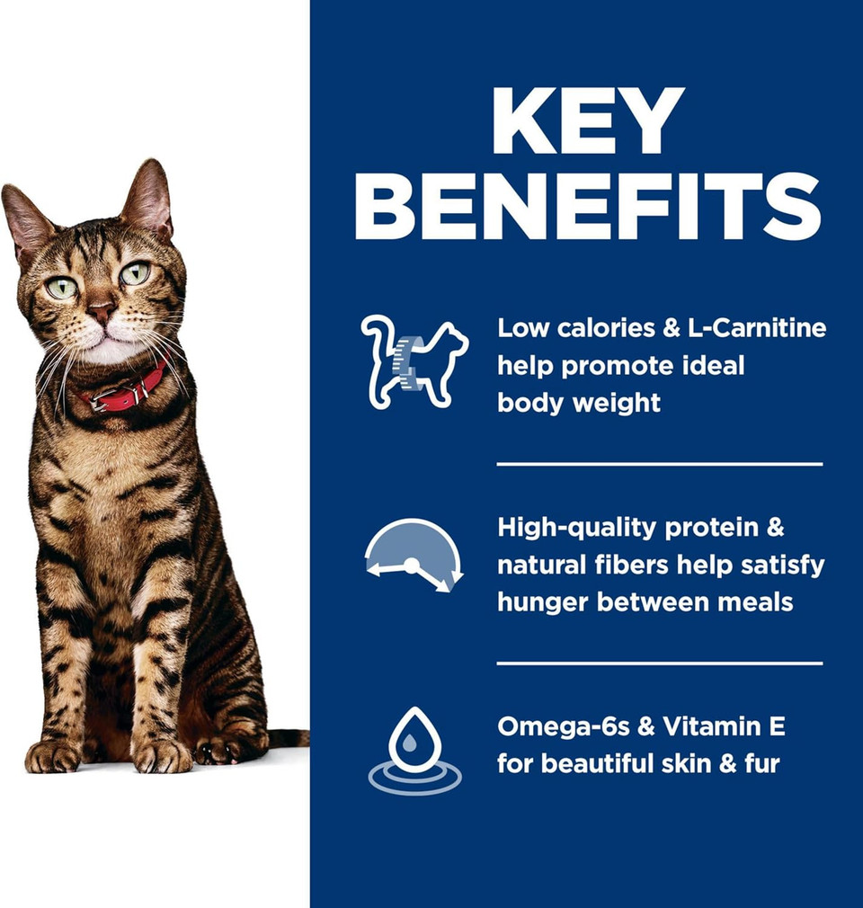 Hill'S Science Diet Light, Adult 1-6, Weight Management Support, Dry Cat Food, Chicken Recipe, 7 Lb Bag