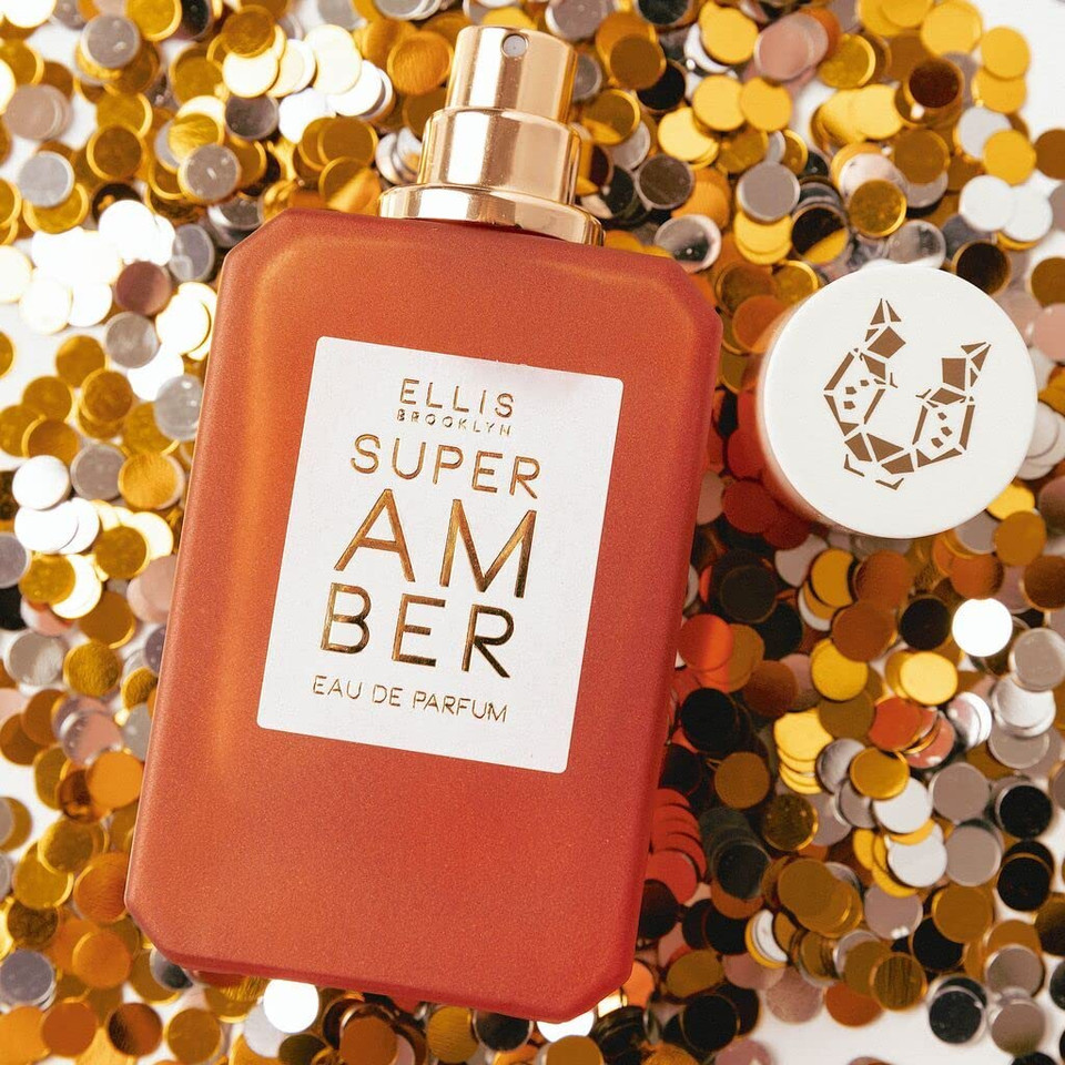 Ellis Brooklyn Eau De Parfum - Super Amber - Vanilla Orchid, Cedarwood & Amber Fragrance, Long Lasting Perfume For Women - Clean, Allergen-Free, Vegan, Cruelty-Free (1.7 Fl Oz)