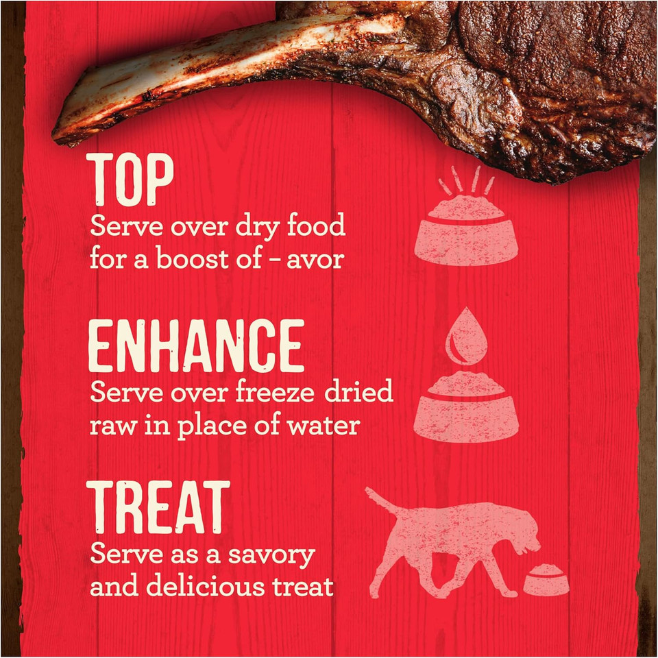 Merrick Grain Free Bone Broth, Premium Human Grade And Gluten Free Dog And Cat Food Topper Pouches, Beef - 7 Oz. Pouch