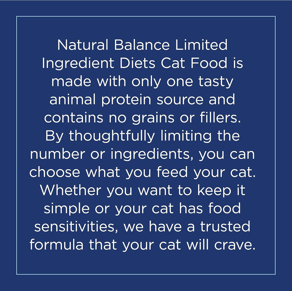 Natural Balance Limited Ingredient Diets Green Pea & Duck Formula Dry Cat Food, 5 Lbs