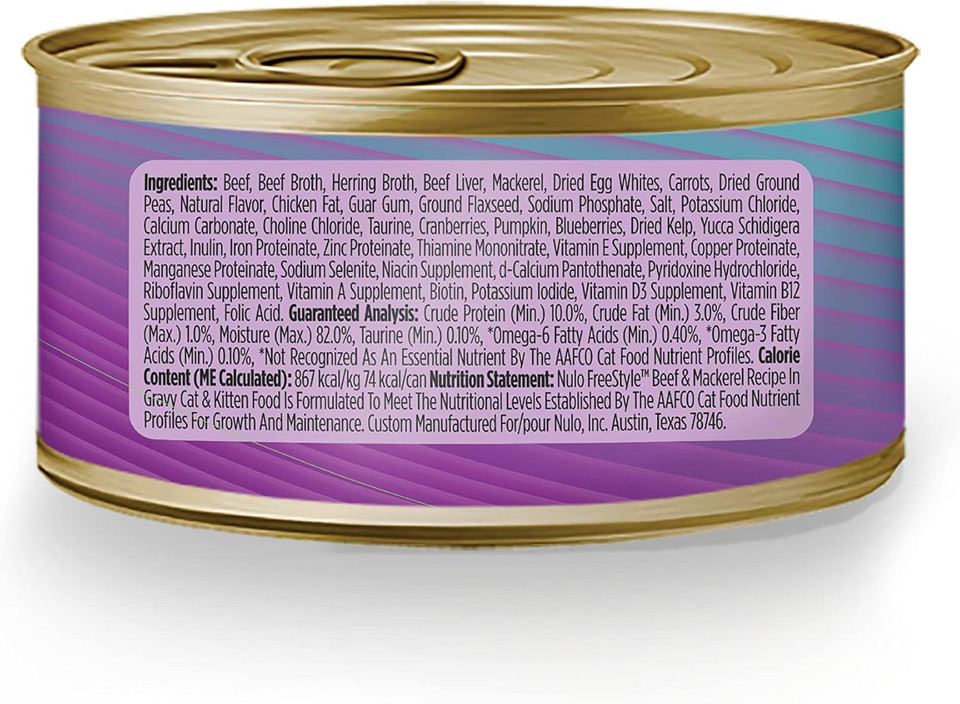 Nulo Freestyle Cat And Kitten Minced Wet Canned Food, Premium All Natural Grain-Free Wet Cat Food, Protein-Rich With Omega 6 And 3 Fatty Acids, 3 Ounce (Pack Of 24)