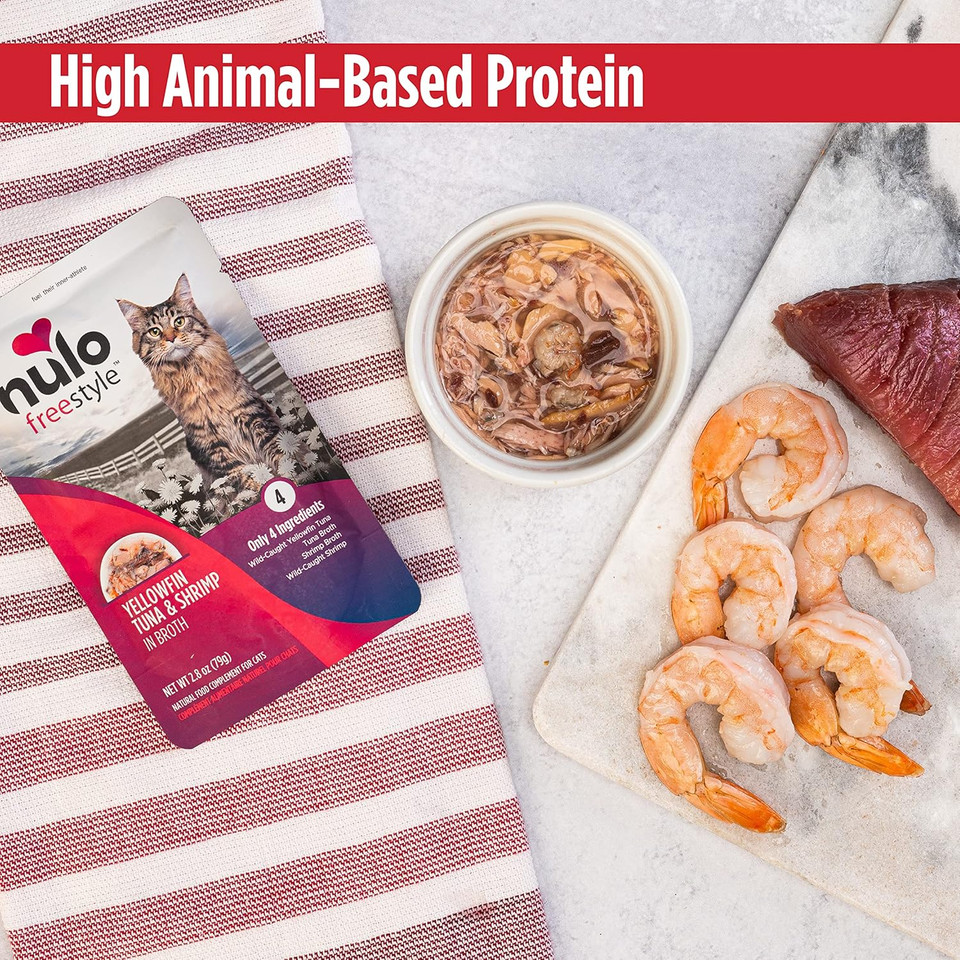 Nulo Freestyle Cat & Kitten Wet Cat Food Pouch, Premium All Natural Grain-Free Soft Cat Food Topper With Amino Acids For Heart Health And High Animal-Based Protein