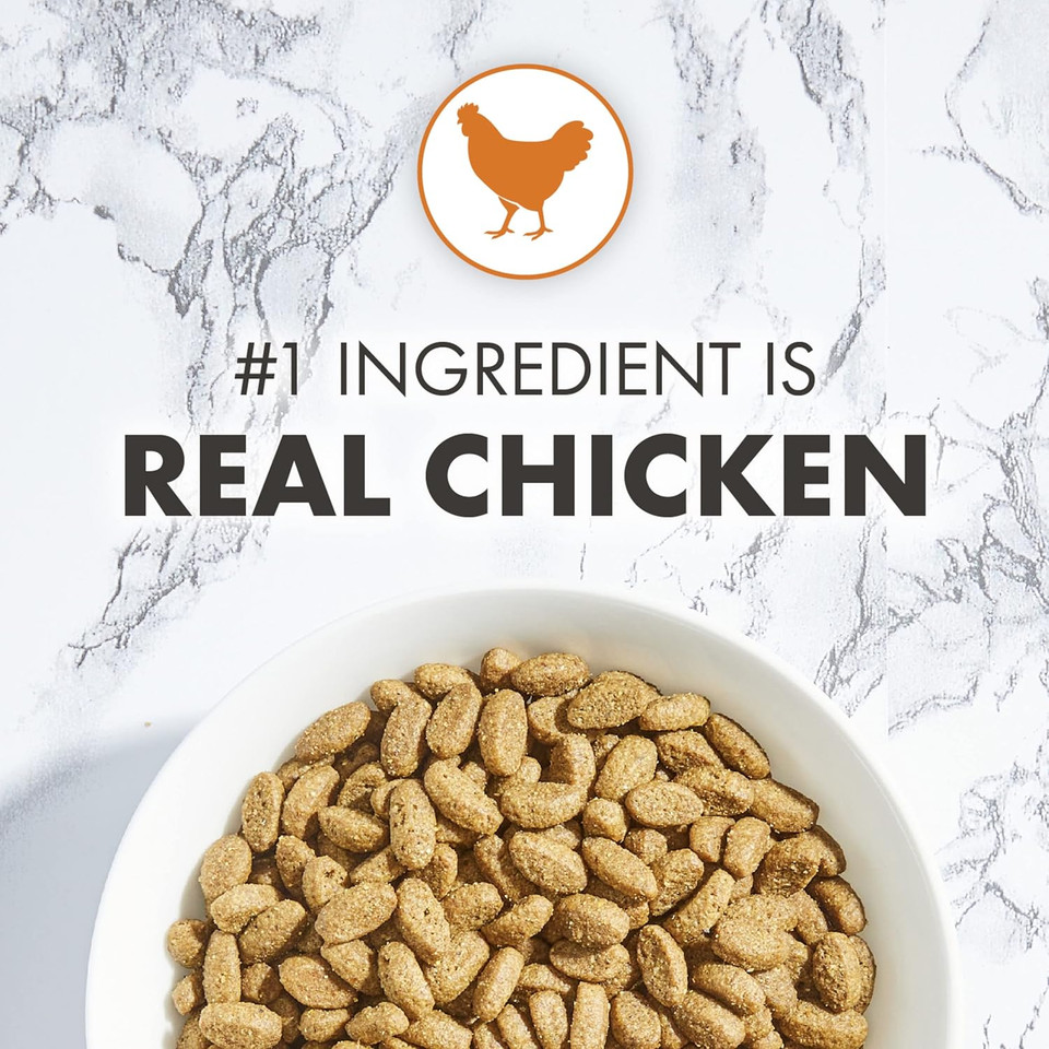 Nutro Wholesome Essentials Natural Dry Cat Food, Senior Cat Chicken & Brown Rice Recipe , Kibble, 5 Lb. Bag