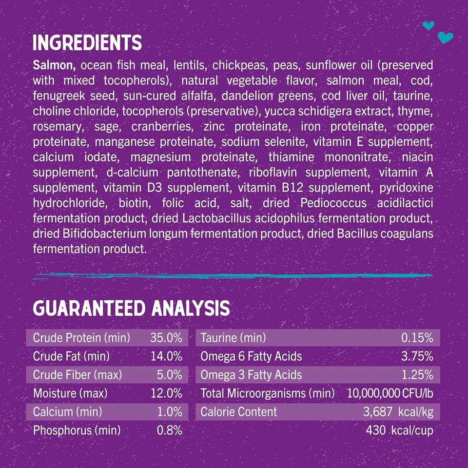 Stella & Chewy'S Raw Coated Premium Kibble Cat Food  Grain Free, Protein Rich Meals  Wild Caught Salmon Recipe  2.5 Lb. Bag