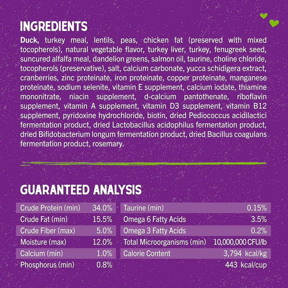 Stella & Chewy'S Raw Coated Premium Kibble Cat Food  Grain Free, Protein Rich Meals  Cage-Free Duck Recipe  2.5 Lb. Bag