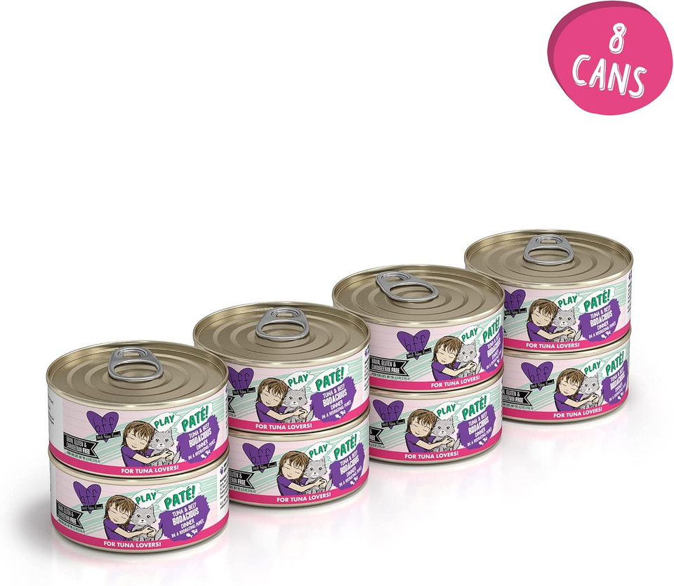 Weruva B.F.F. Play - Best Feline Friend Patã£Â© Lovers, Aw Yeah!, Tuna & Beef Bodacious With Tuna & Beef, 5.5Oz Can (Pack Of 8)