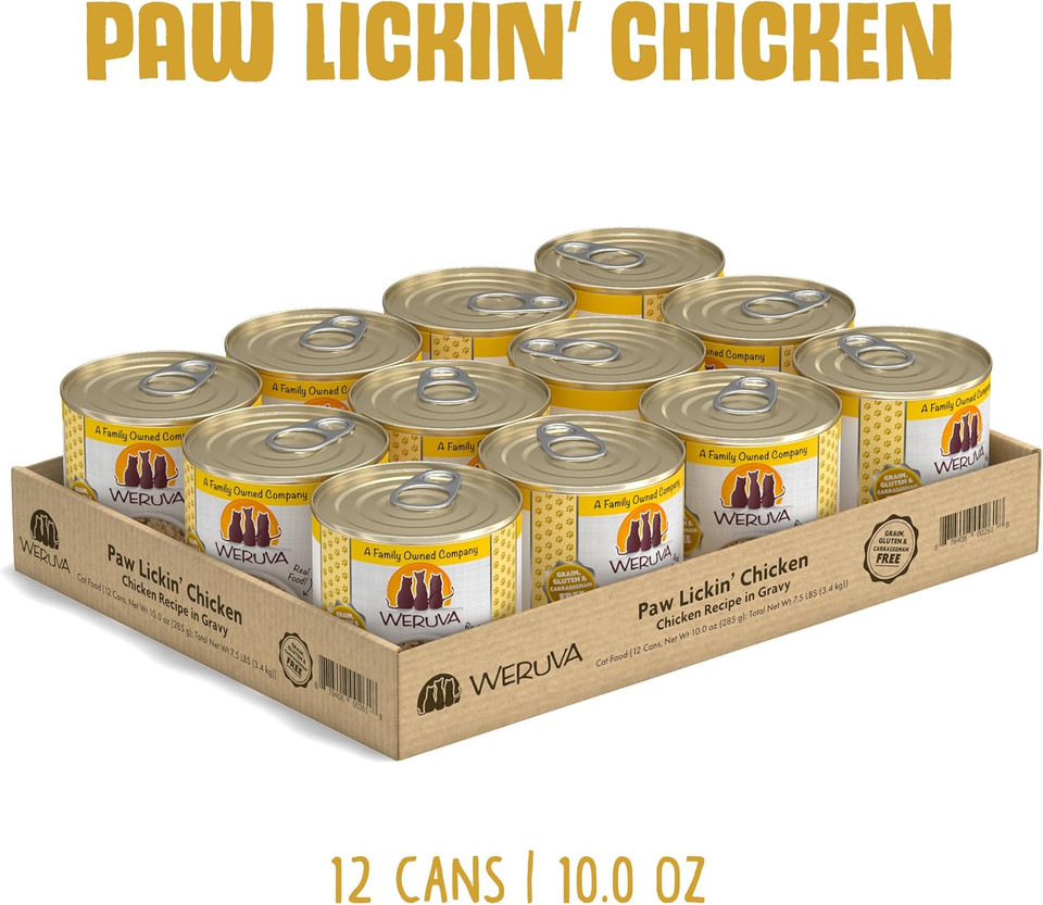 Weruva Classic Cat Food, Paw Lickinã¢Â Chicken With Chicken Breast In Gravy, 10Oz Can (Pack Of 12)