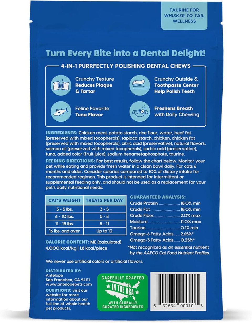 Ark Naturals, Kiss Me-Ow Cleaning Tuna Dental Chews, 3 Oz