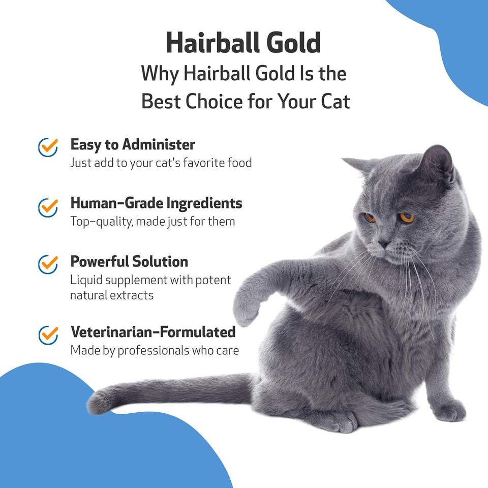 Pet Wellbeing Hairball Gold For Cats - Vet-Formulated - Eases Passage Of Hairballs Through Digestive Tract - No Mineral Oil, All-Natural Lubrication - 2 Oz (59 Ml) Pet Wellbeing Hairball Gold For Cats - Vet-Formulated - Eases Passage Of Hairballs Through Digestive Tract - No Mineral Oil, All-Natural Lubrication - 2 Oz (59 Ml)