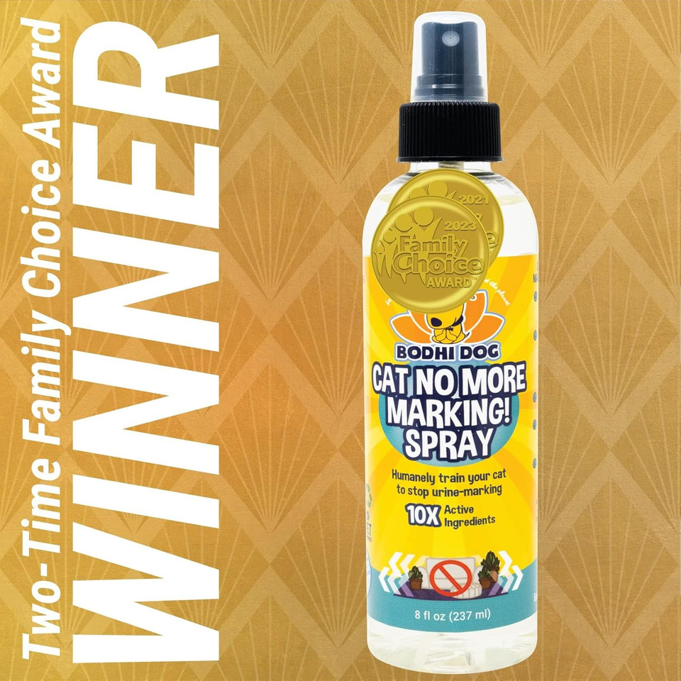 Bodhi Dog Cat No More Marking! Spray | Deters Cats From Urine Marking Indoors & Outdoors | Removes Urine Marking Odors | Safe For Indoor & Outdoor Use | Made In Usa 8Oz