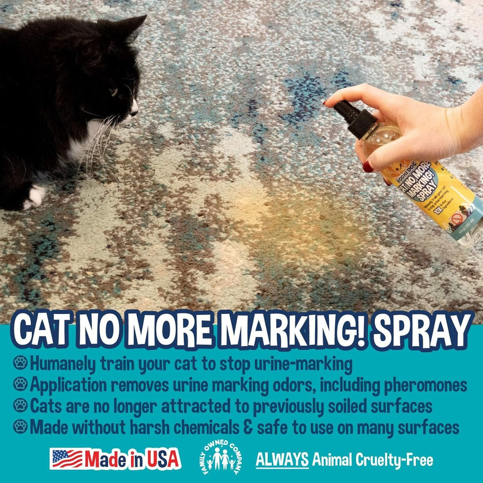 Bodhi Dog Cat No More Marking! Spray | Deters Cats From Urine Marking Indoors & Outdoors | Removes Urine Marking Odors | Safe For Indoor & Outdoor Use | Made In Usa 8Oz