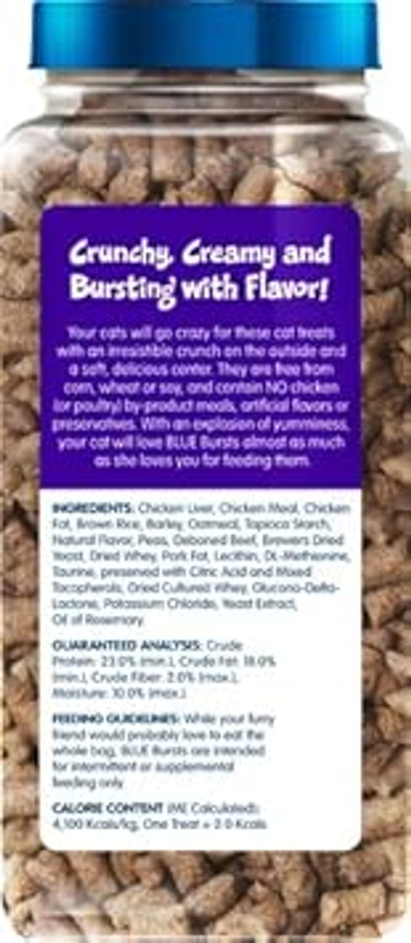 Blue Buffalo Bursts Crunchy & Creamy Cat Treats, Great For Training, Delish Liver & Beef, 12-Oz. Tub Blue Buffalo Bursts Crunchy & Creamy Cat Treats, Great For Training, Delish Liver & Beef, 12-Oz. Tub