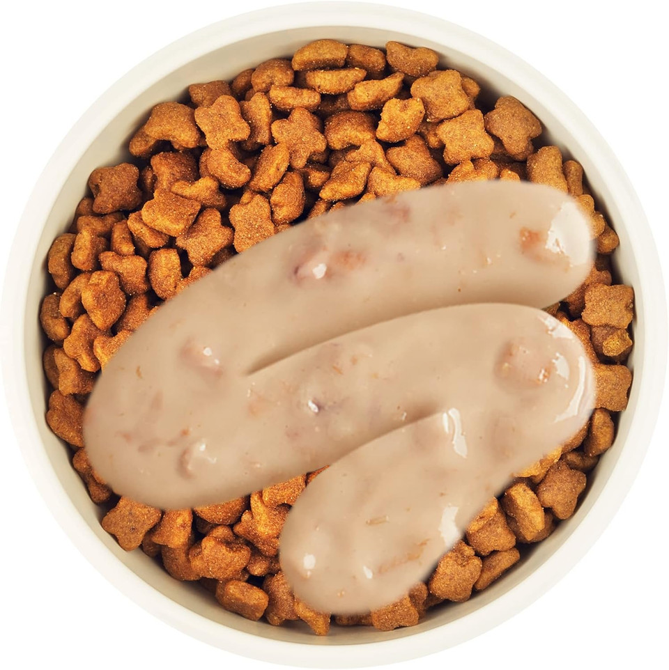 Vitakraft Lick 'N' Lap Meaty Gravy Cat  Salmon  Great For Bonding  Low Calorie Wet Cat Treat - 5 Pack