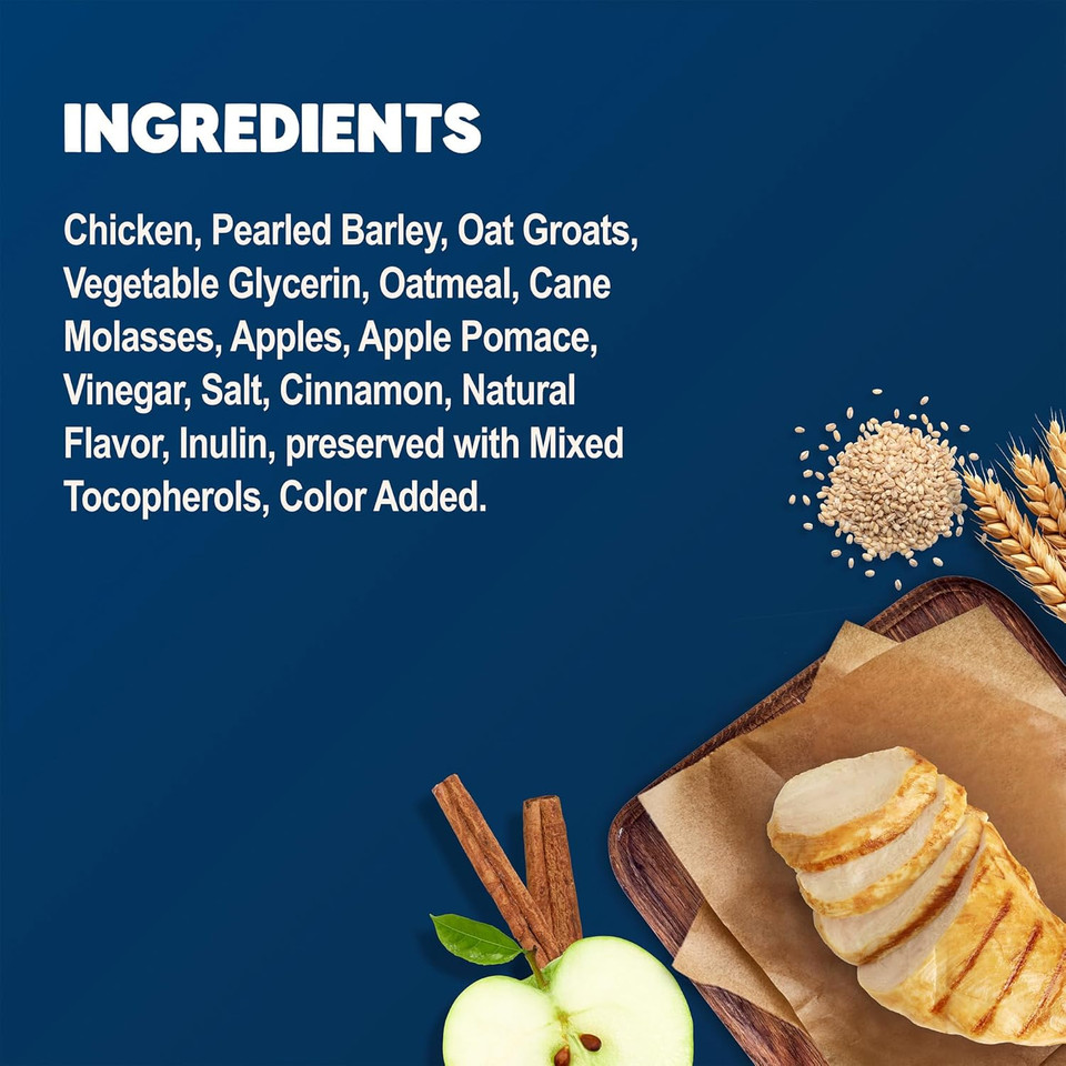 Blue Buffalo Benebars Digestive Support Dog Treats With Prebiotic Fiber, Made With Natural Ingredients, Usa Chicken & Apple, 9-Oz. Bag