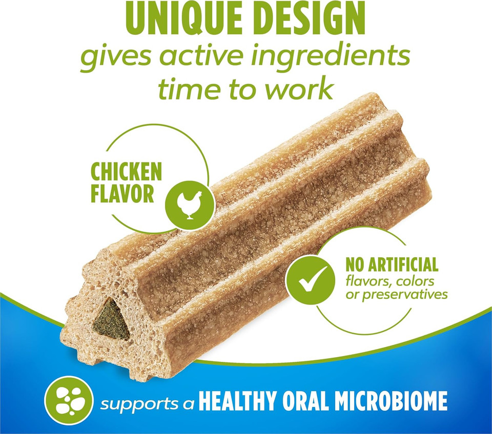 Purina Dentalife Activfresh Chicken Flavor Large Breed Adult Dog Dental Chews - 21 Ct. Pouch