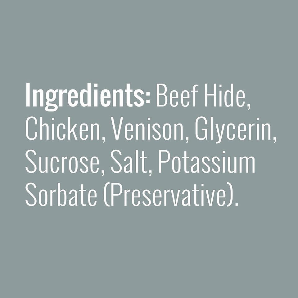 Good 'N' Fit Large Long Lasting Rolls, Treat Your Dog To Real Venison Rawhide With No Artificial Colors Or Flavors