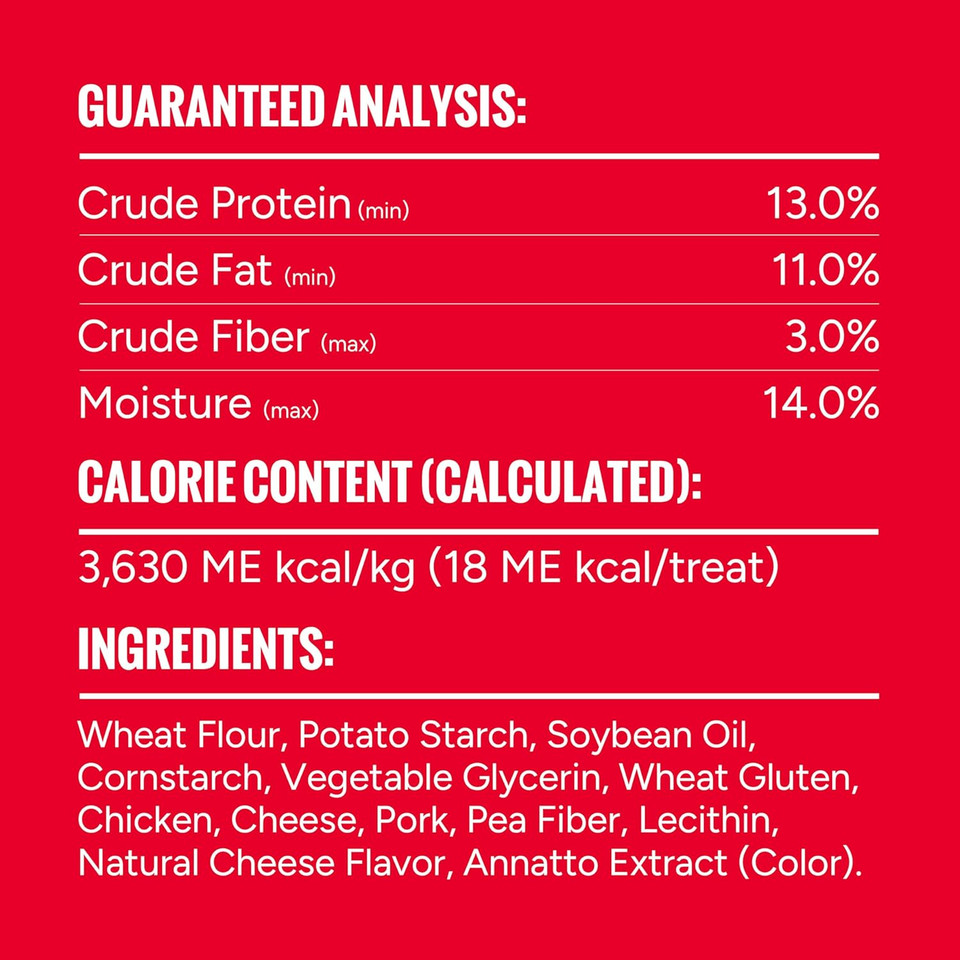 Good 'N' Tasty Triple Flavor Stacks With Cheese, 9 Ounces, Bite Sized Snacks For Dogs With Premium Chicken And Real Cheese