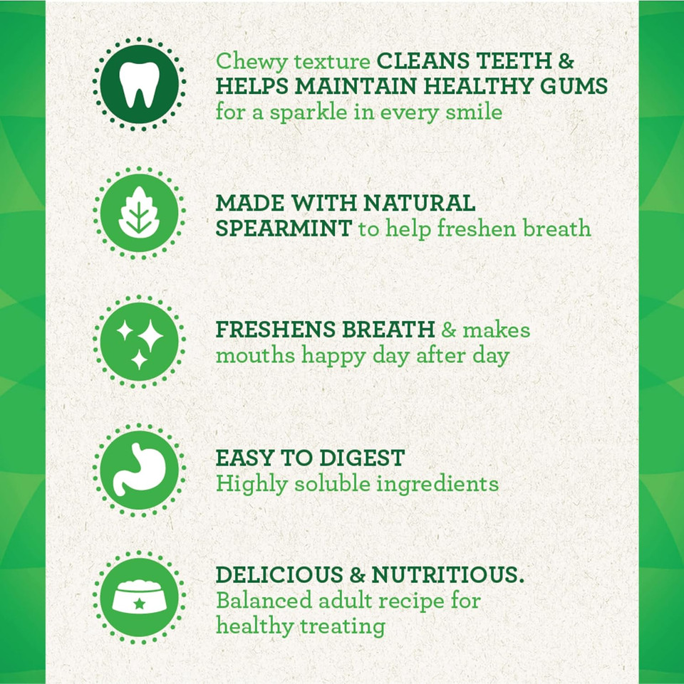 Greenies Regular Natural Dental Care Dog Treats Fresh Flavor, 12 Oz. Pack (12 Treats) Greenies Regular Natural Dental Care Dog Treats Fresh Flavor, 12 Oz. Pack (12 Treats)