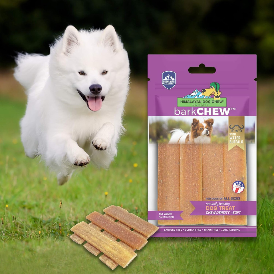 Barkchew With Water Buffalo | Medium Density Chew | Gluten - Lactose - Grain Free | 6 Chews Per Pouch