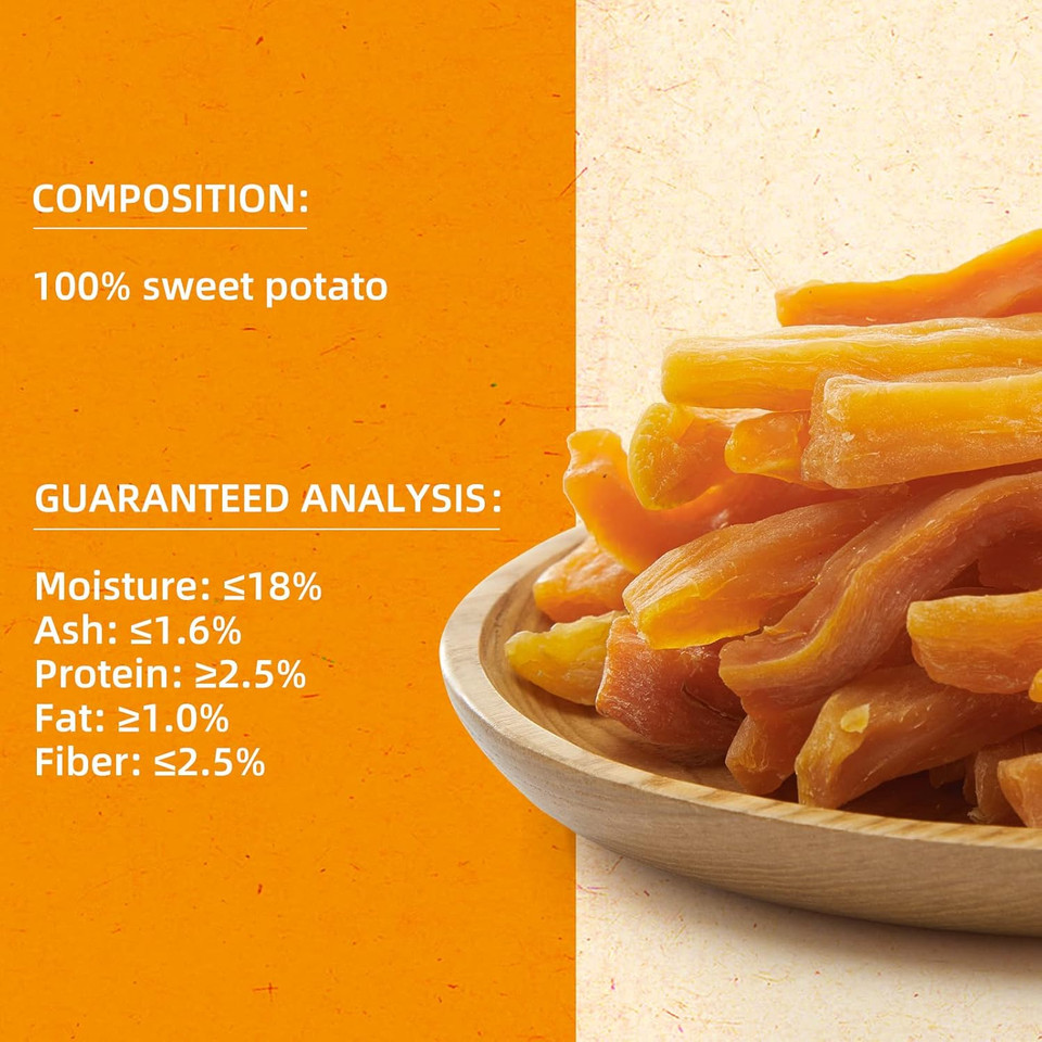 Jungle Calling Dog Treats, Sweet Potato Dog Treats, Natural Sweet Potato Chews For Dogs, Low Fat Dog Treats, Healthy Dog Training Treats, 10.6 Oz