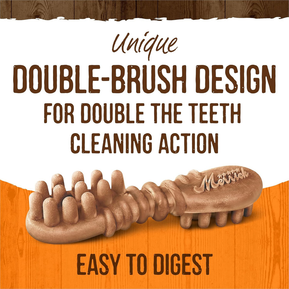 Merrick Fresh Kisses Natural Dental Chews, Treats Infused With Pumpkin And Cinnamon For Medium Dogs 25-50 Lbs - 5 Oz. Pouch